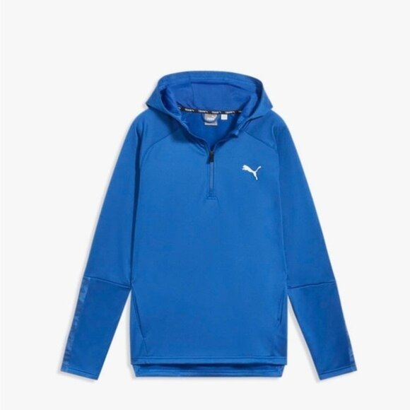 PUMA Men's Blue Powerfleece Hoodie size large like new - Picture 1 of 7